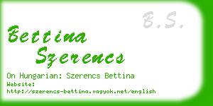 bettina szerencs business card